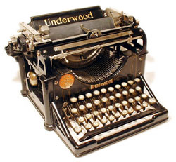 antique underwood typewriter