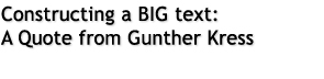 Constructing a BIG text
