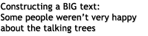 Constructing a BIG text
