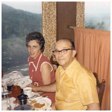 Jay and Olive Patton at Snoqualmie Falls