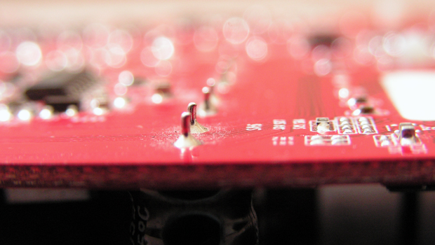 A red motherboard