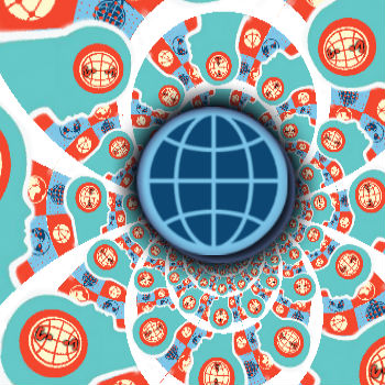 globe in kaleidoscope image