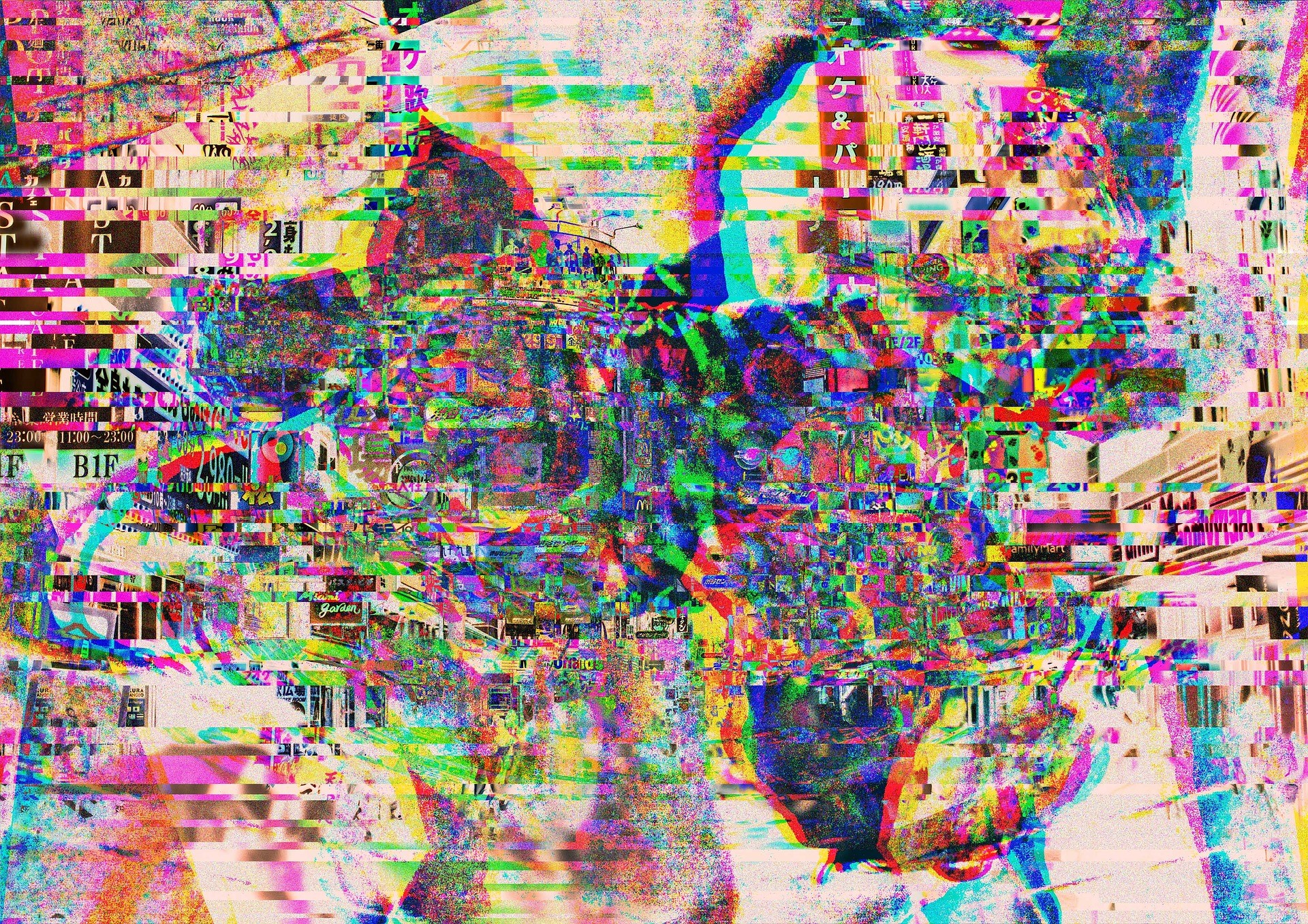 glitched landscape