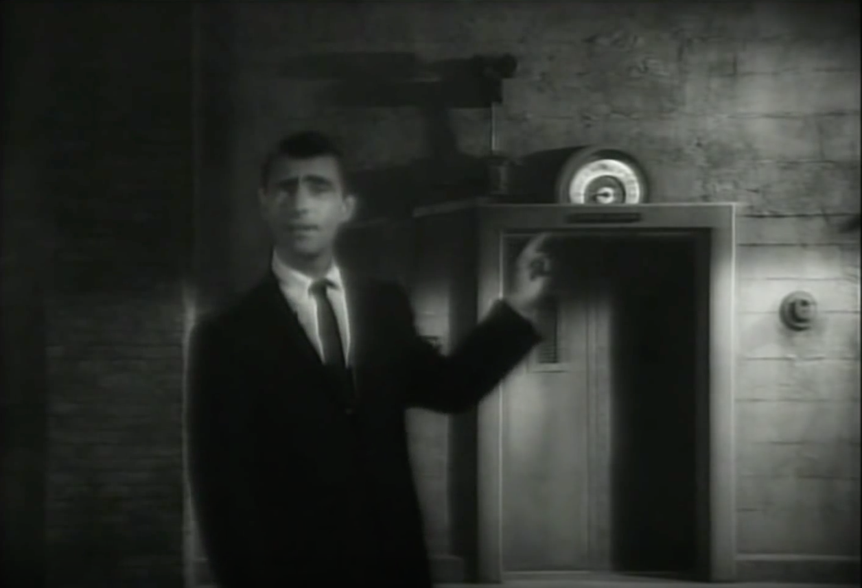 Rod Serling photo with cigarette removed.