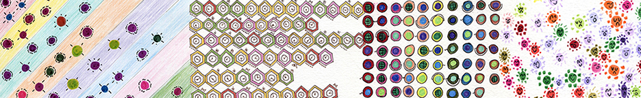 collage of student data visualizations from Sorapure and Fauni