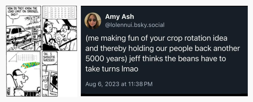 Screenshots of two memes are combined to form a single banner image. Descriptions in figure caption